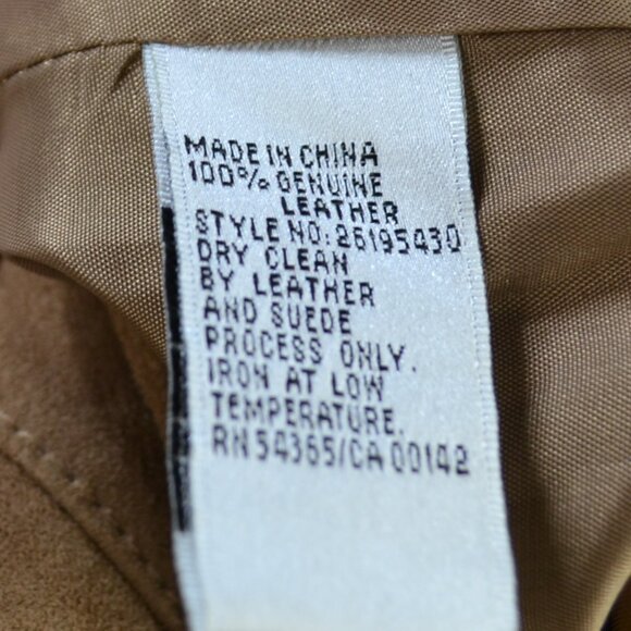 Y2K 100% leather Blazer Jacket with Embroidery office core Academic - Picture 8 of 10